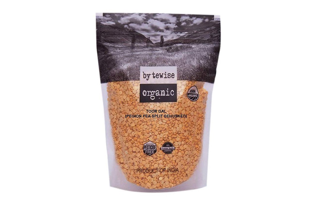 Bytewise Organic Toor Dal (Pigeon Pea Split Dehusked)   Pack  1 kilogram